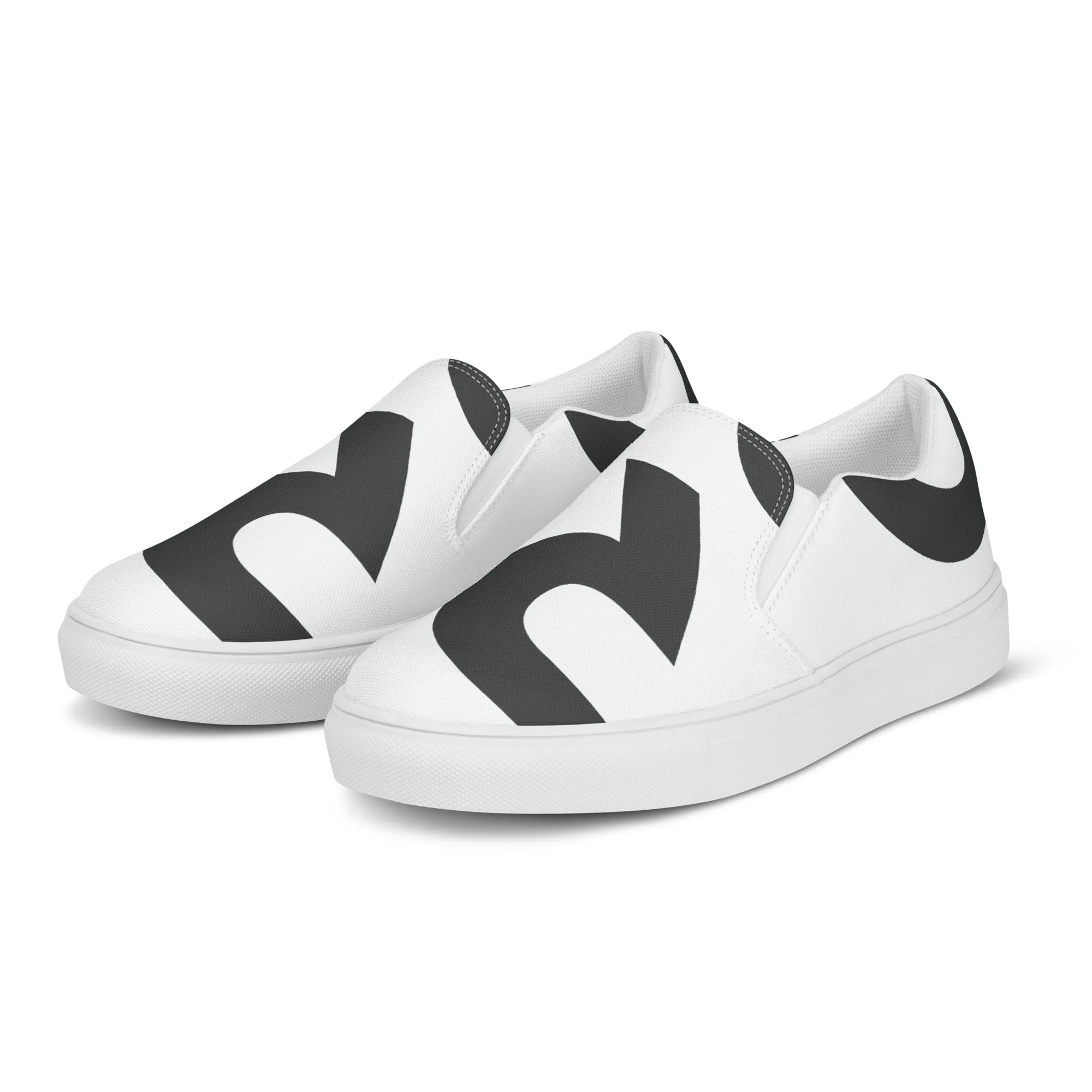 AFRICA IS THE FUTURE Men’s Slip-On Canvas Shoes (White)