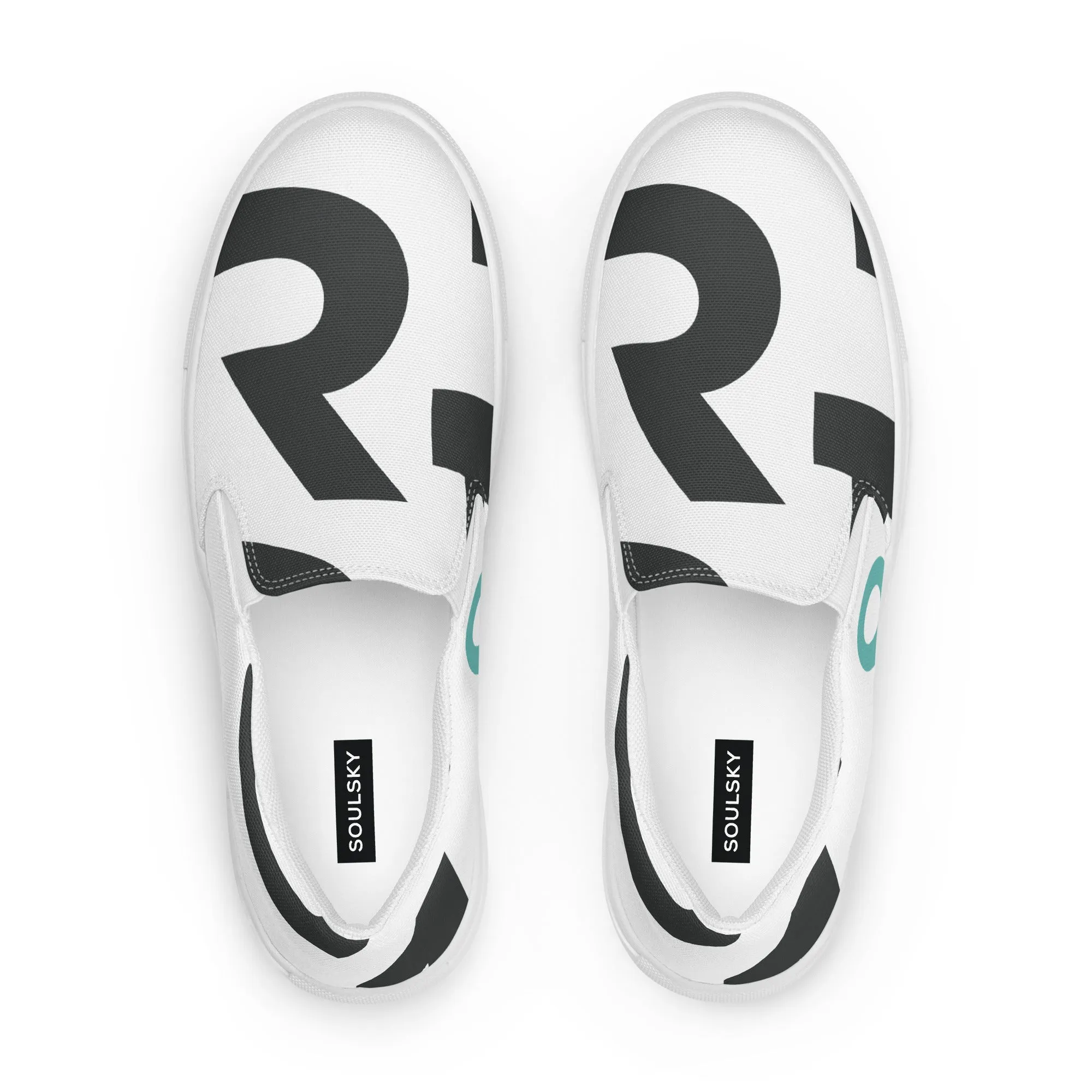 AFRICA IS THE FUTURE Men’s Slip-On Canvas Shoes (White)