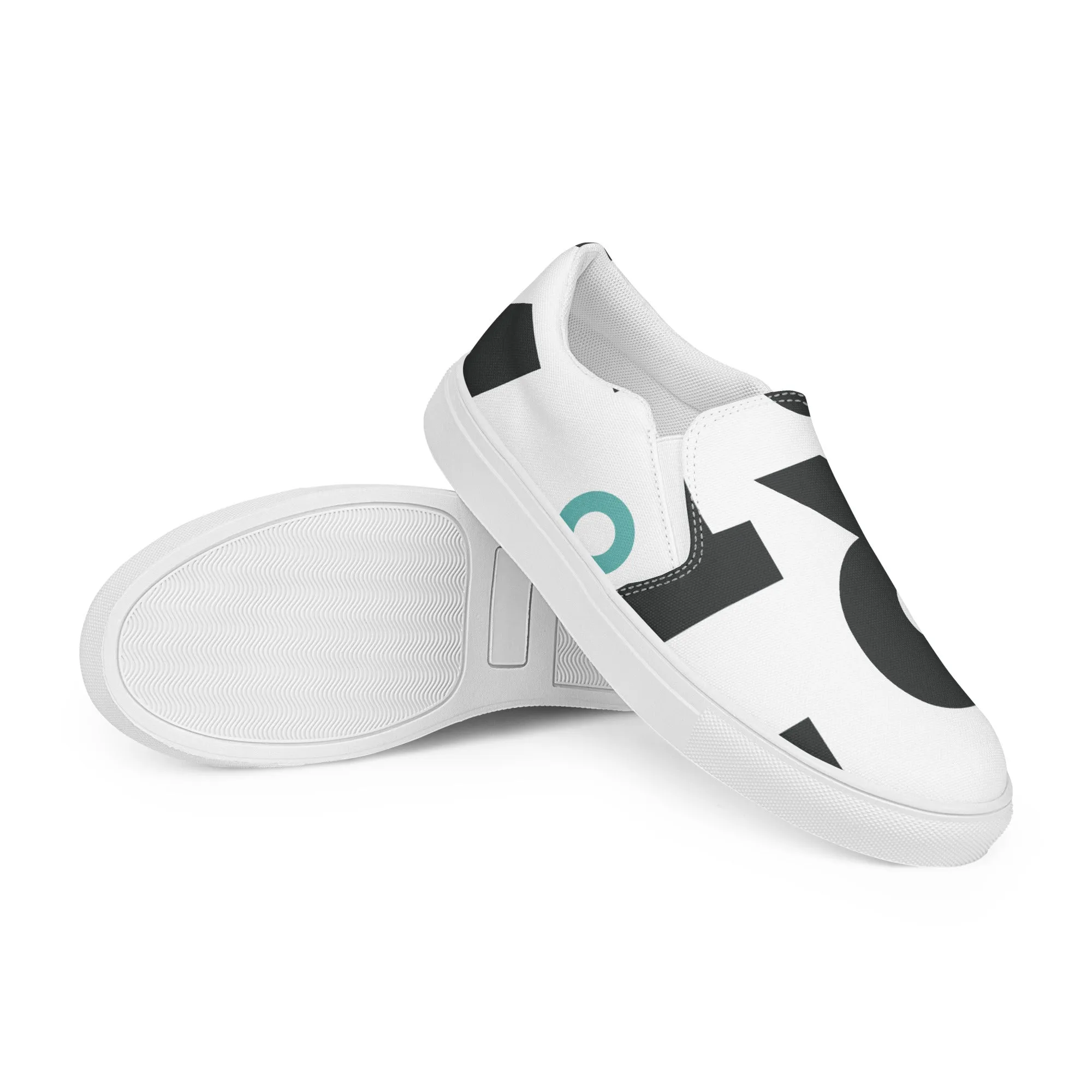 AFRICA IS THE FUTURE Men’s Slip-On Canvas Shoes (White)