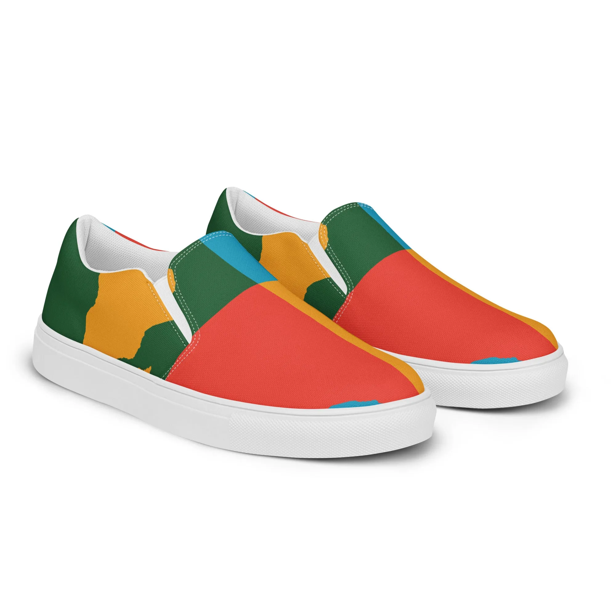 AFRICA WARHOL Women’s Slip-On Canvas Shoes (Bright)