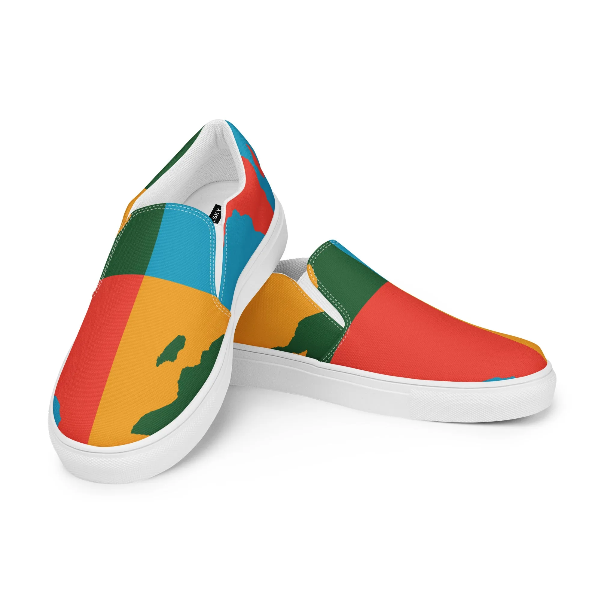 AFRICA WARHOL Women’s Slip-On Canvas Shoes (Bright)