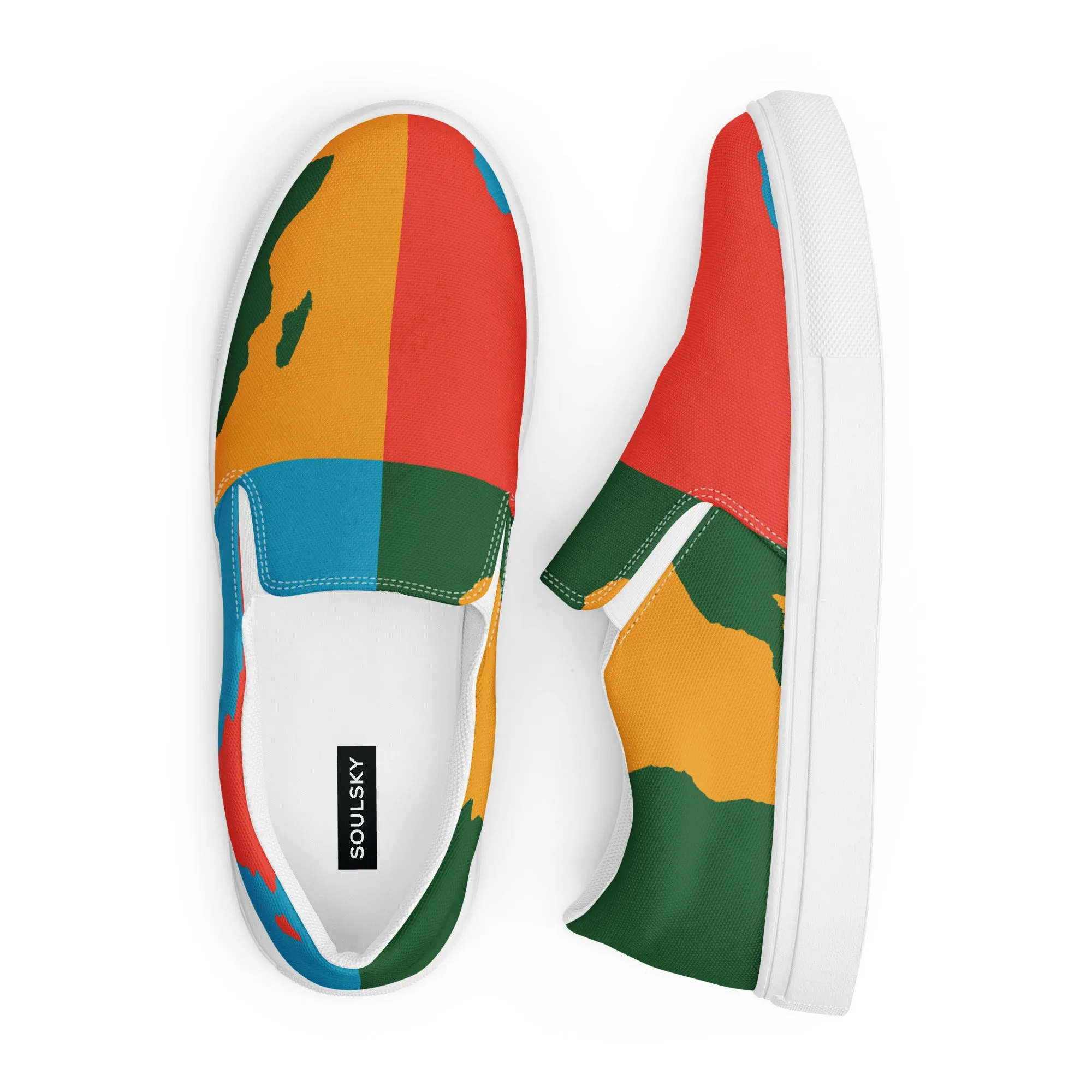 AFRICA WARHOL Women’s Slip-On Canvas Shoes (Bright)