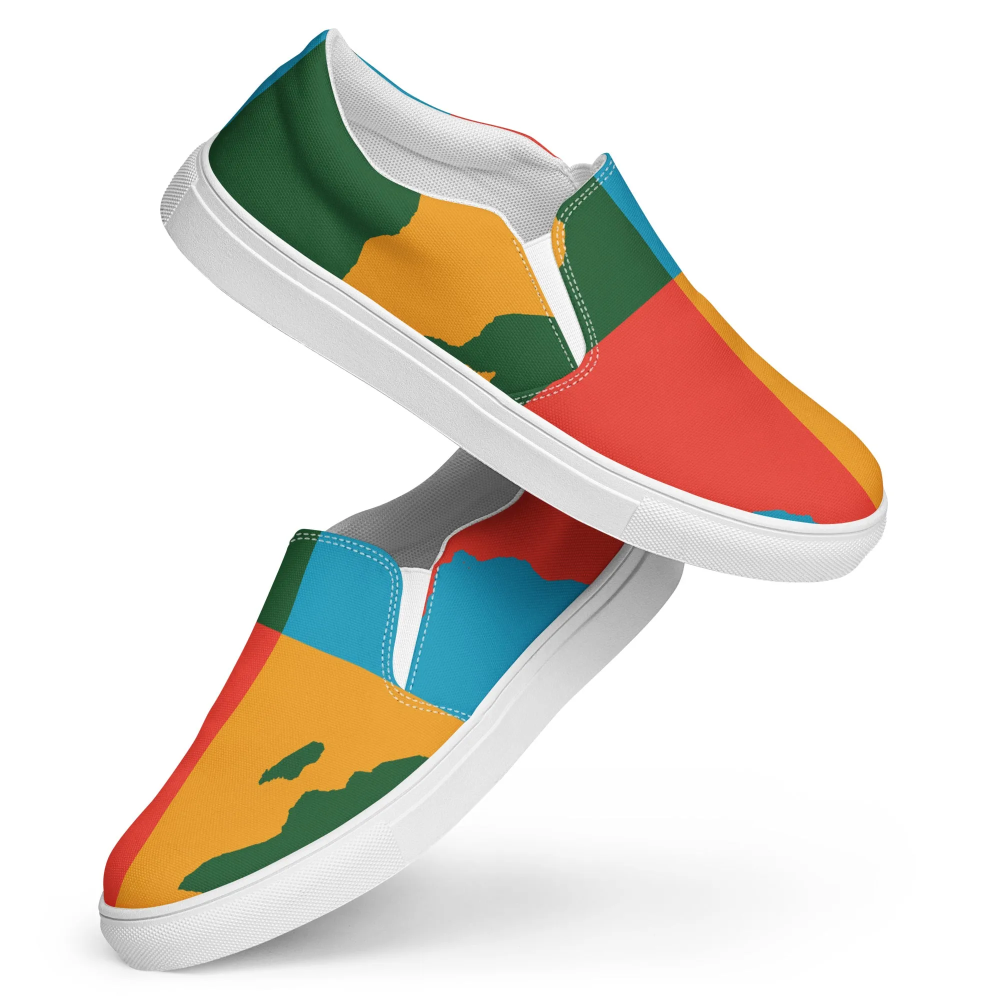 AFRICA WARHOL Women’s Slip-On Canvas Shoes (Bright)