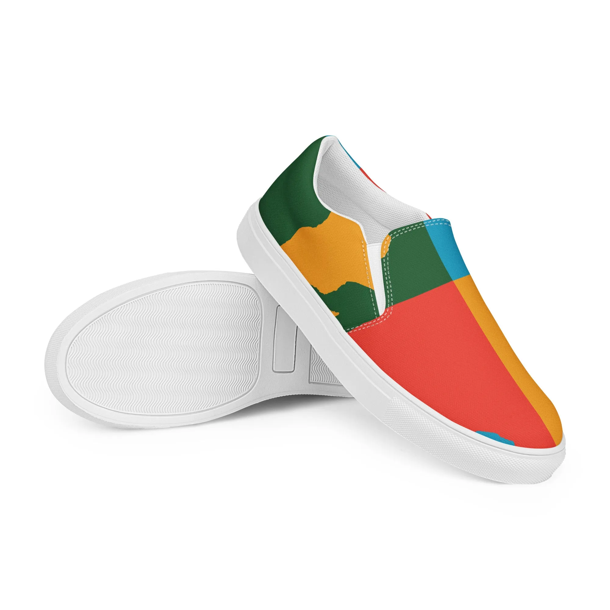 AFRICA WARHOL Women’s Slip-On Canvas Shoes (Bright)