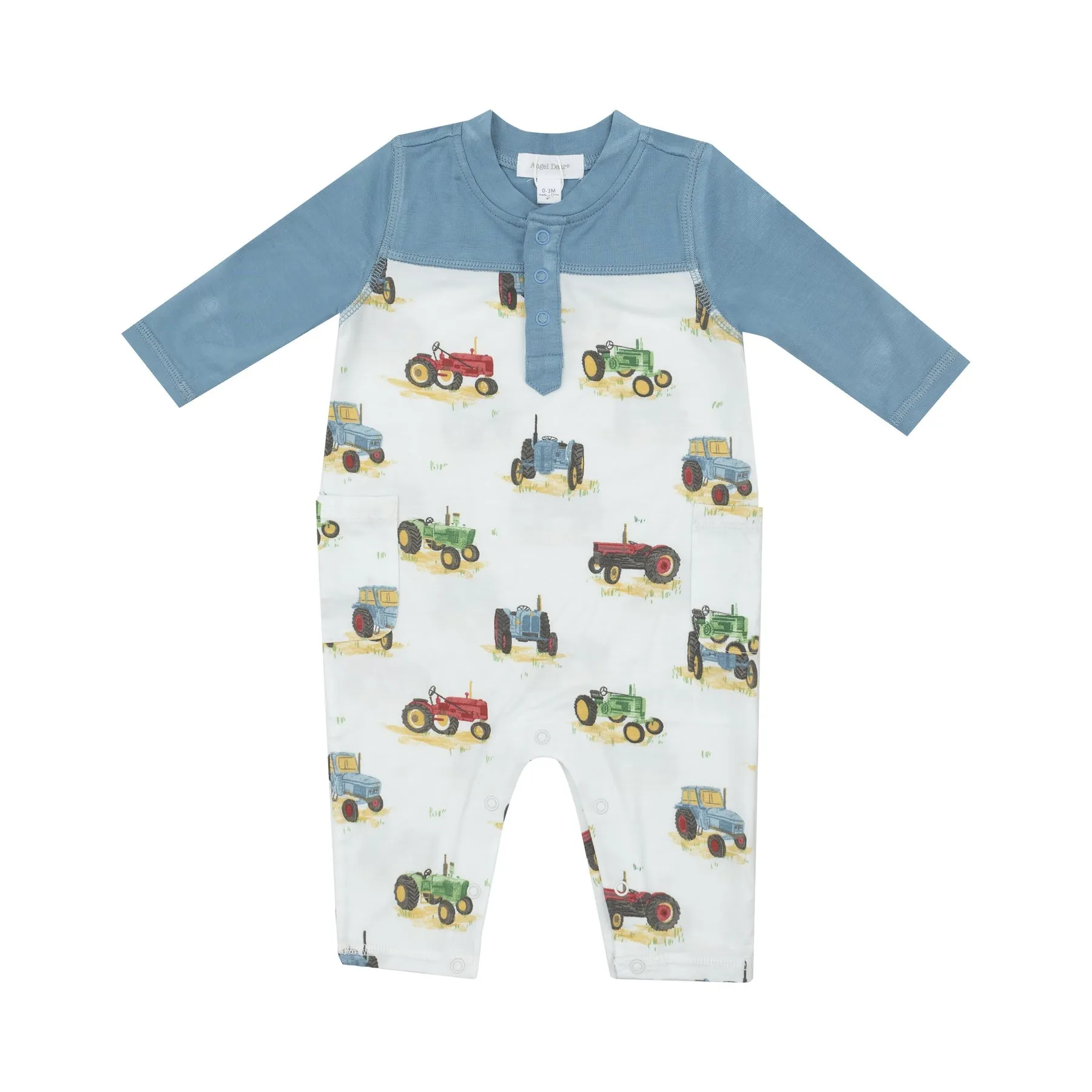 Angel Dear Vintage Tractors Romper