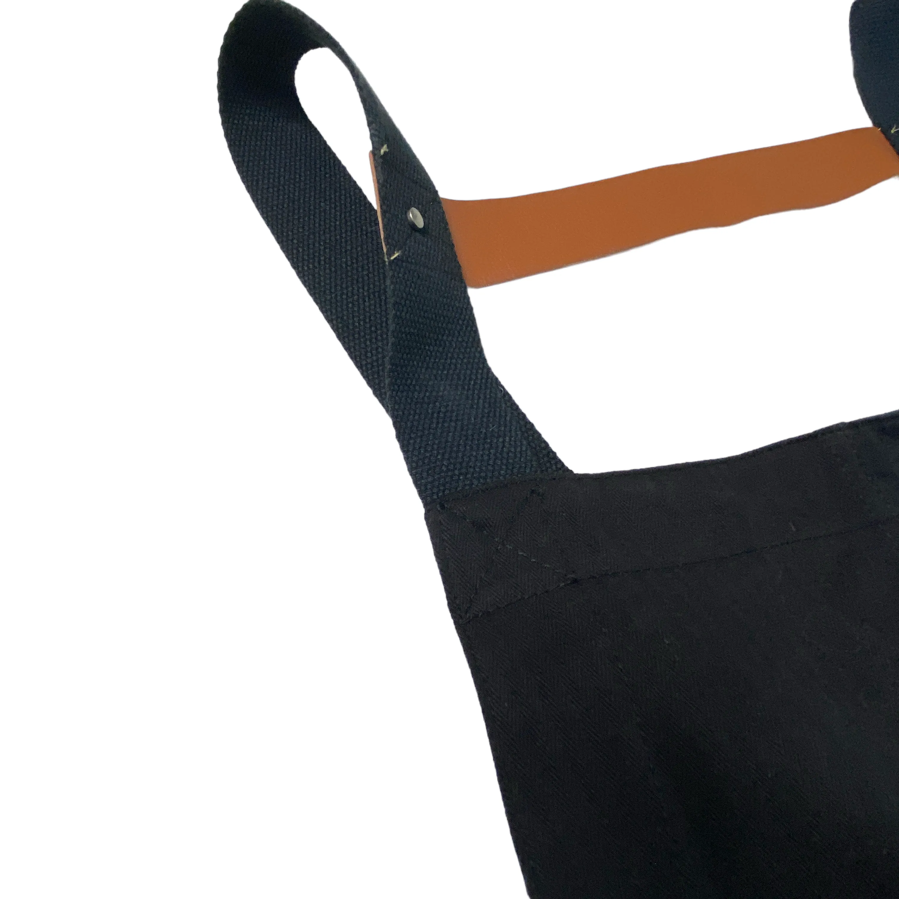 Baggy denim overalls with color block pockets