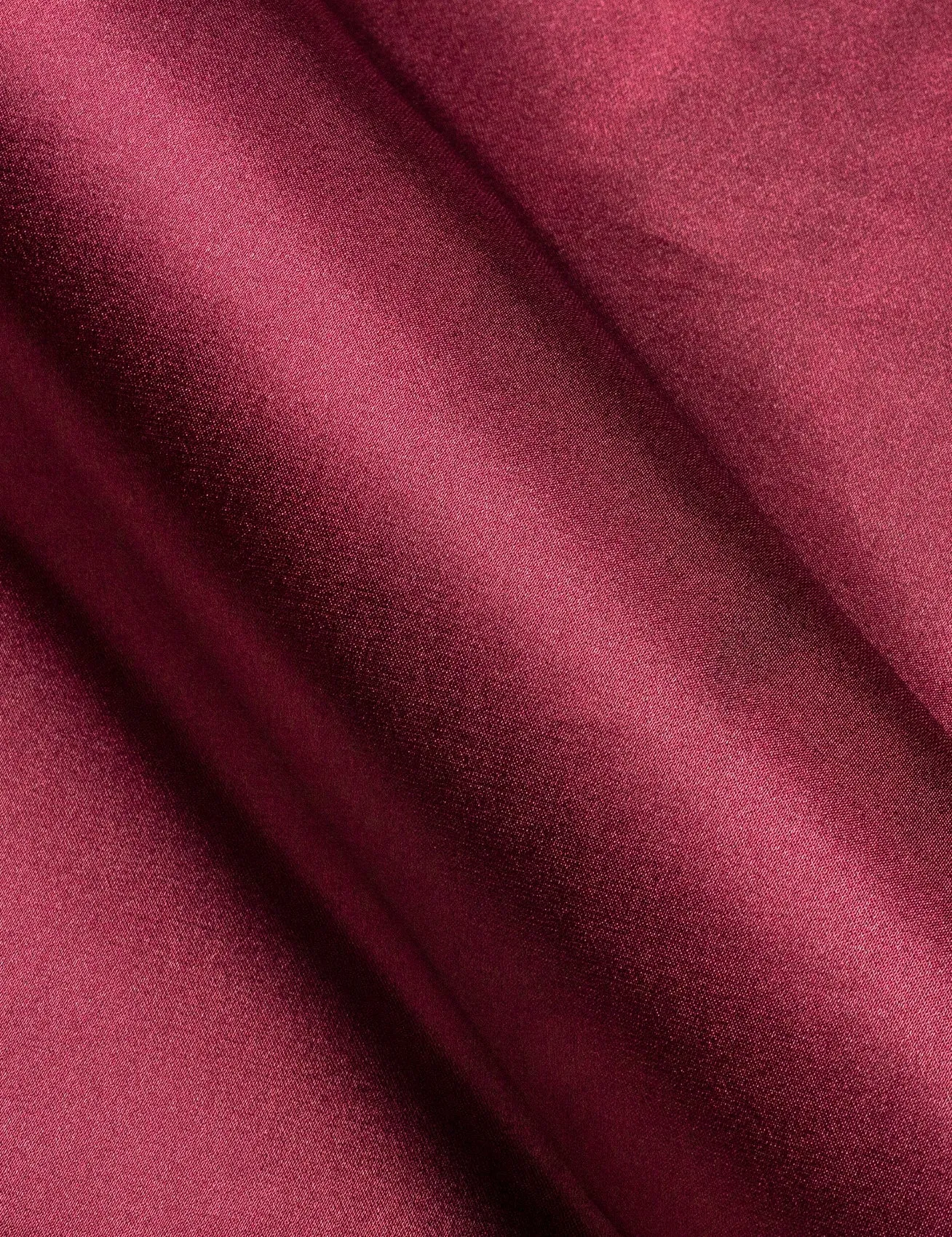 Barry.wang Long Sleeve Shirt Maroon Red Solid Silk Men's Shirt
