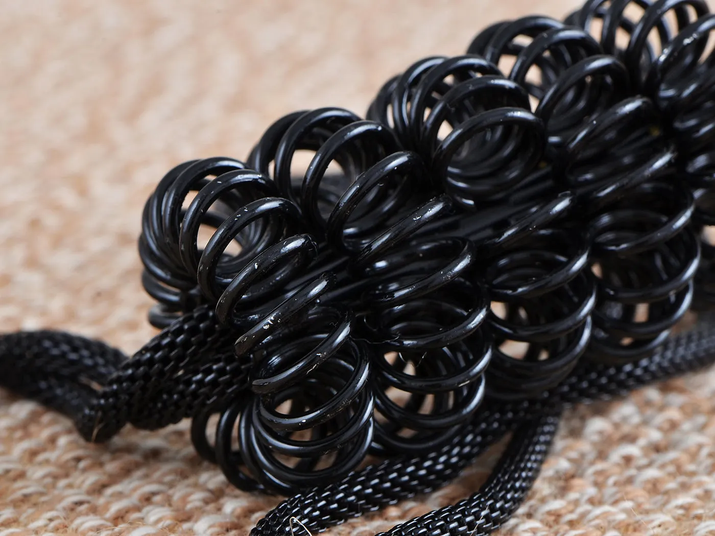 Black Chain Honeycomb Dangle Tassel Jewelry Necklace