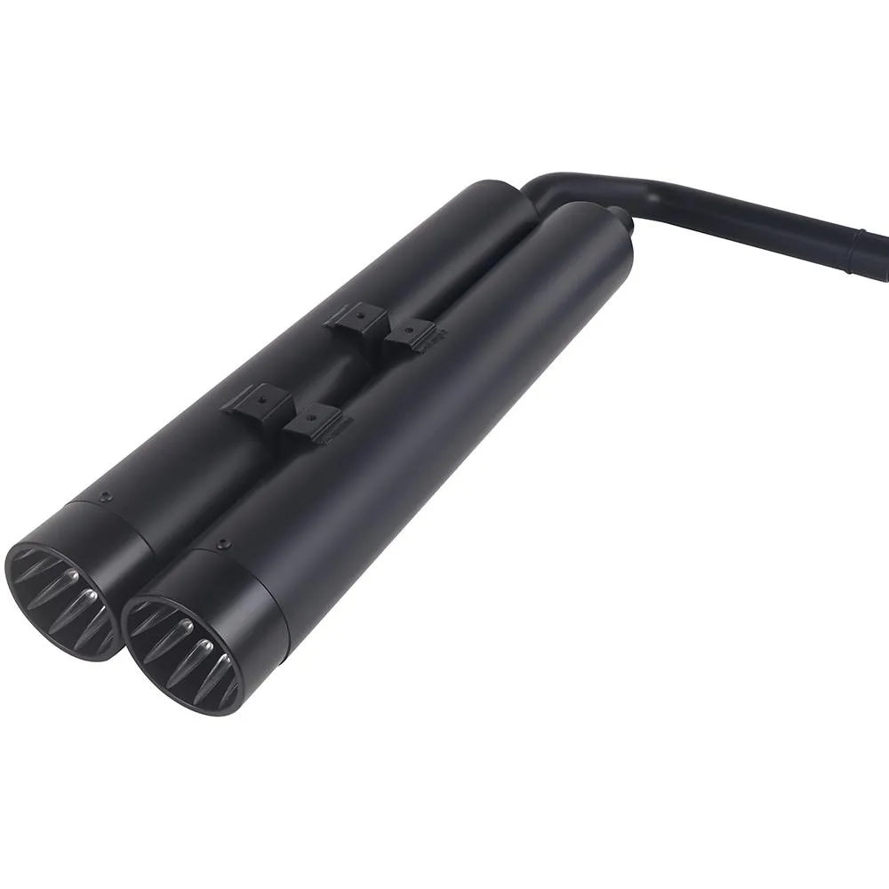 Black Exhaust for Kawasaki Vulcan Tourers, Slip-On Pipes for Kawasaki Vulcan Vaquero 1700 and Kawasaki Vulcan Voyager 1700 Touring Models