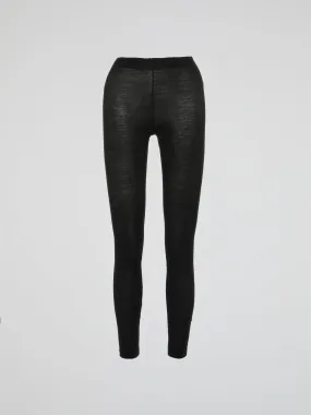 Black Knitted Leggings