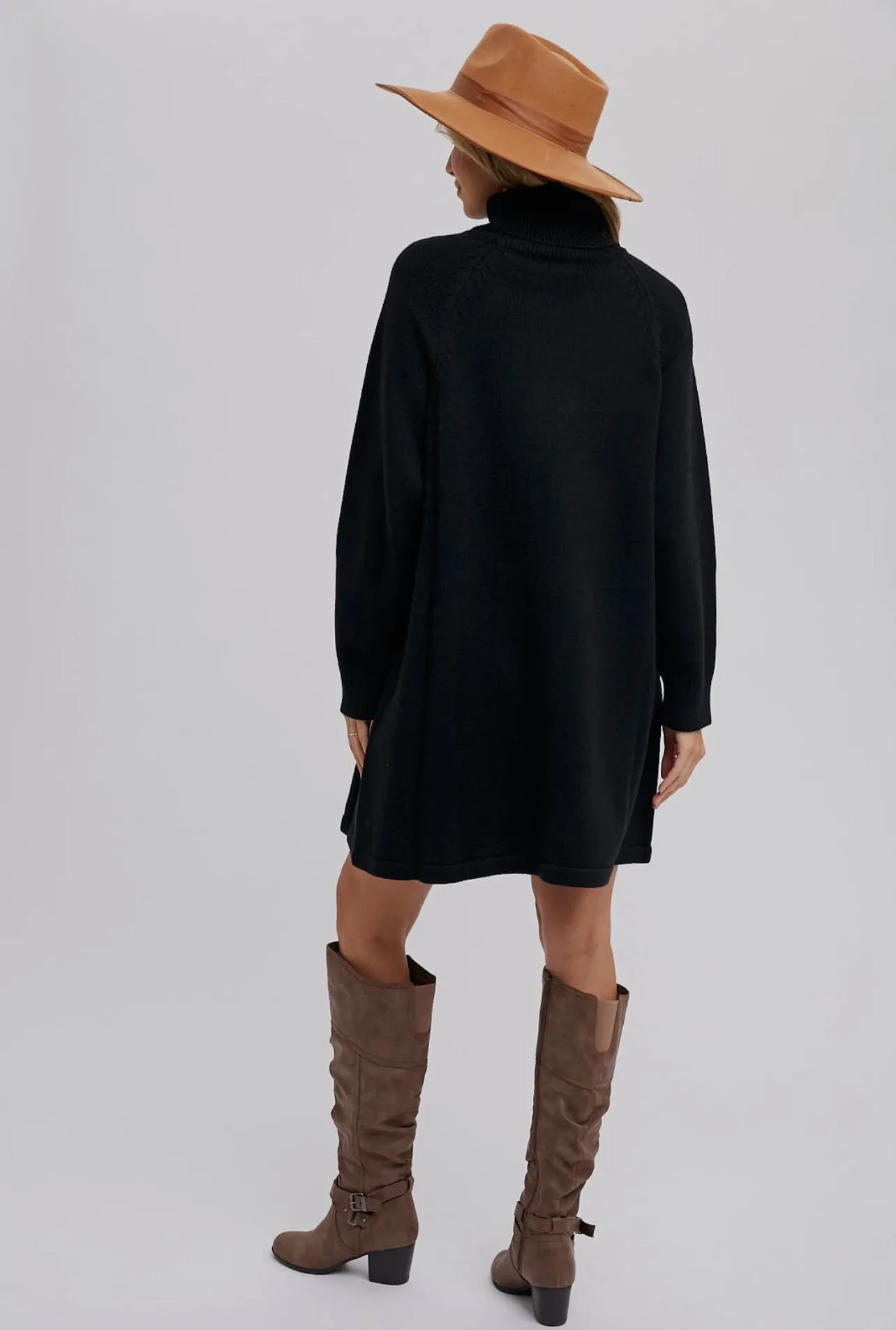 Black Turtleneck Sweater Dress