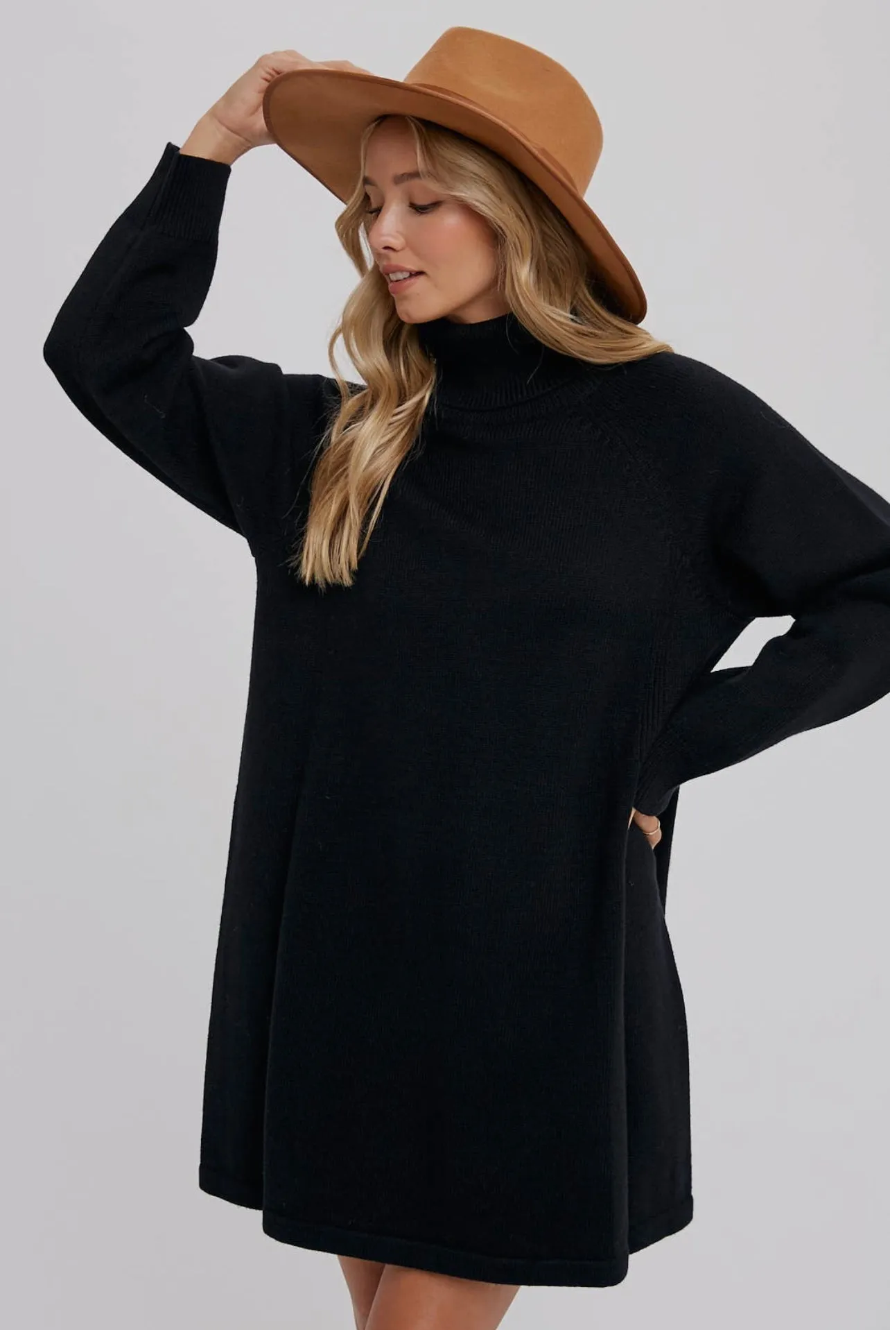 Black Turtleneck Sweater Dress