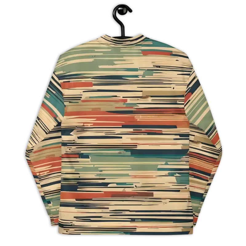 Bold Unisex Vintage Striped Bomber Jacket