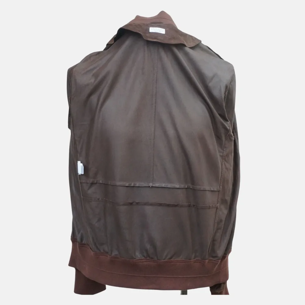 Brown Bomber-Jacket made of Suede (M)