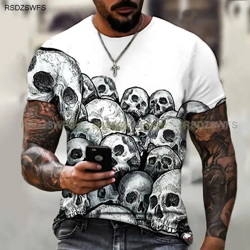 Crimson Reverie - Skull Rose 3D Print Tee – Wear the Dark Romance