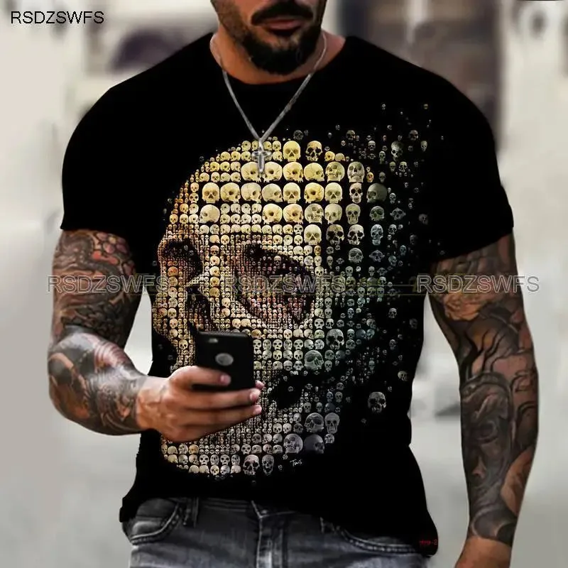 Crimson Reverie - Skull Rose 3D Print Tee – Wear the Dark Romance