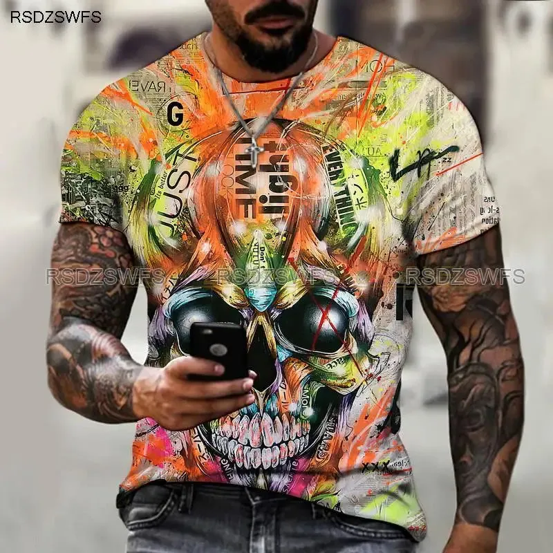 Crimson Reverie - Skull Rose 3D Print Tee – Wear the Dark Romance