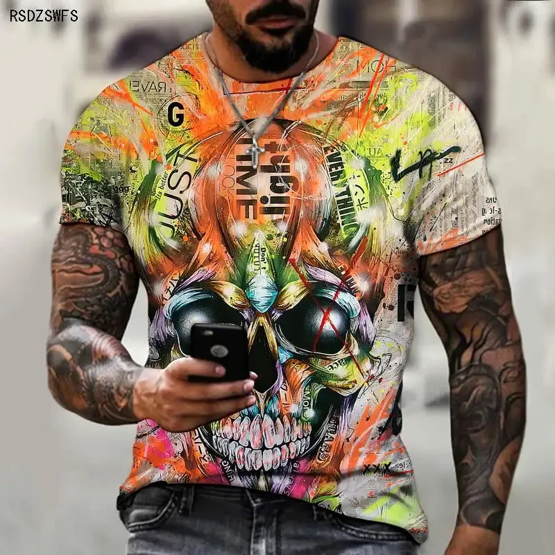 Crimson Reverie - Skull Rose 3D Print Tee – Wear the Dark Romance