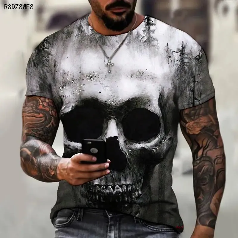 Crimson Reverie - Skull Rose 3D Print Tee – Wear the Dark Romance
