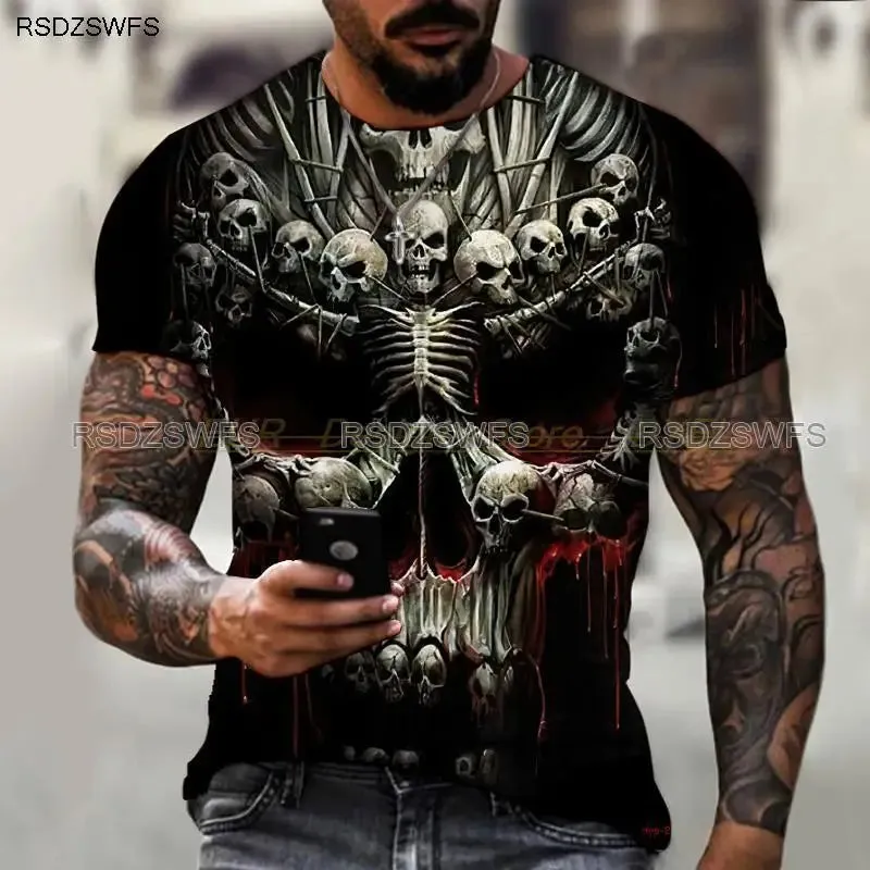 Crimson Reverie - Skull Rose 3D Print Tee – Wear the Dark Romance