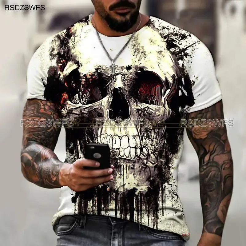 Crimson Reverie - Skull Rose 3D Print Tee – Wear the Dark Romance