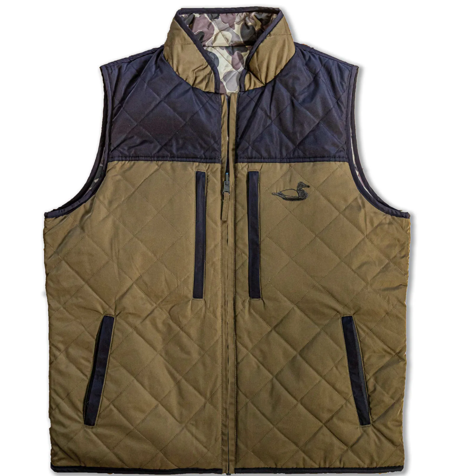 Dixie Decoys: South Creek 2.0 Reversible Vest- FrogSkin Camo