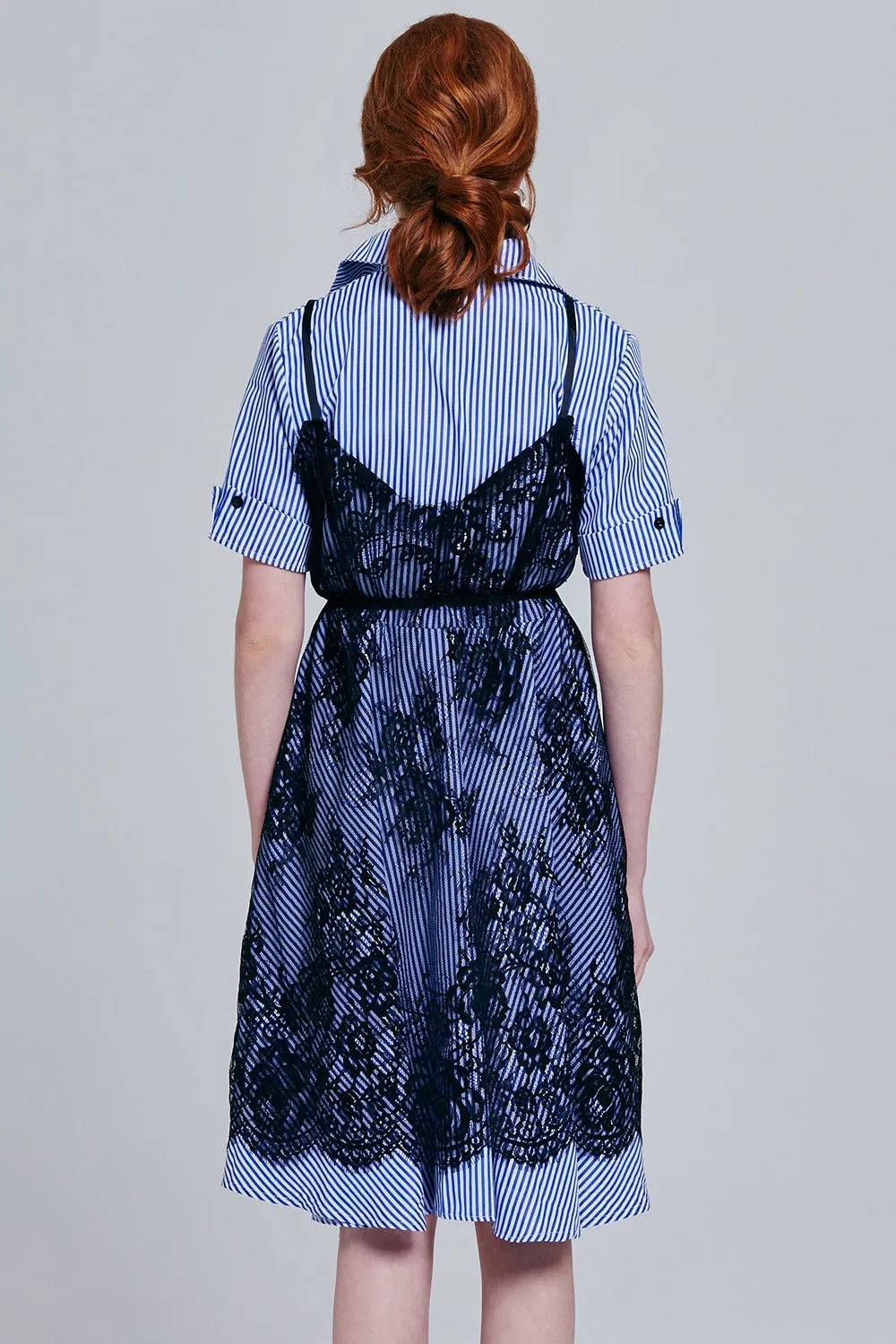 Ellen Half Sleeve Shirt Dress with Slip Set