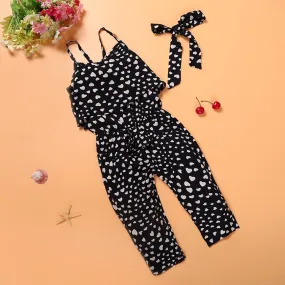 Fashionable Cotton Sleeveless Polka Dot Jumpsuit - GlamzLife