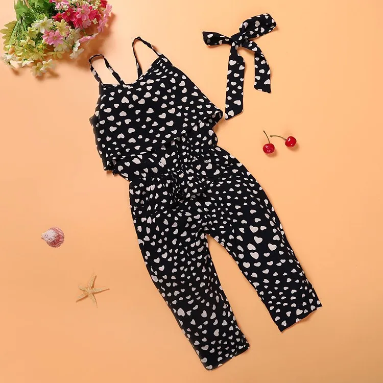 Fashionable Cotton Sleeveless Polka Dot Jumpsuit - GlamzLife
