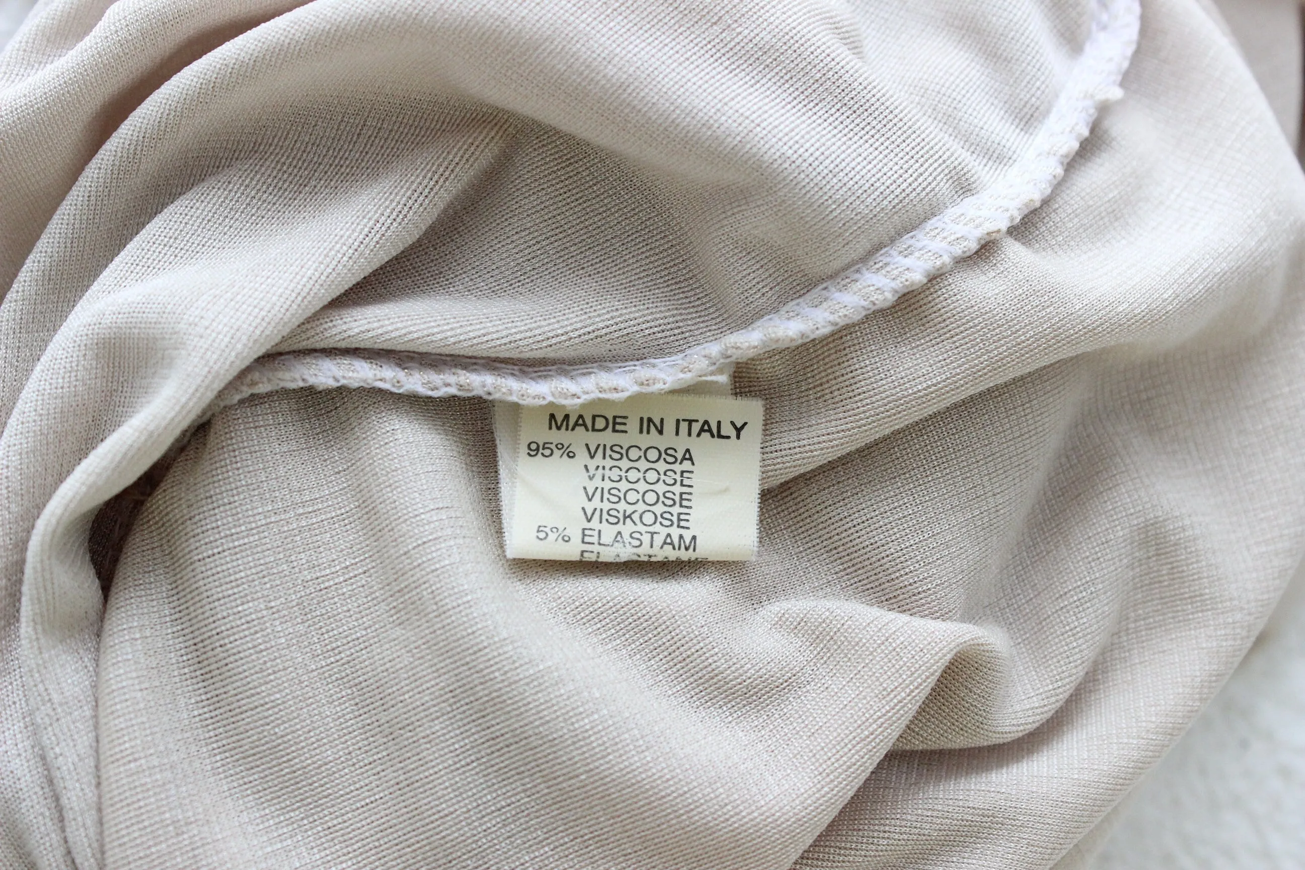 FOUND IN GREECE Y2K Gold Metallic Slinky Disco Top