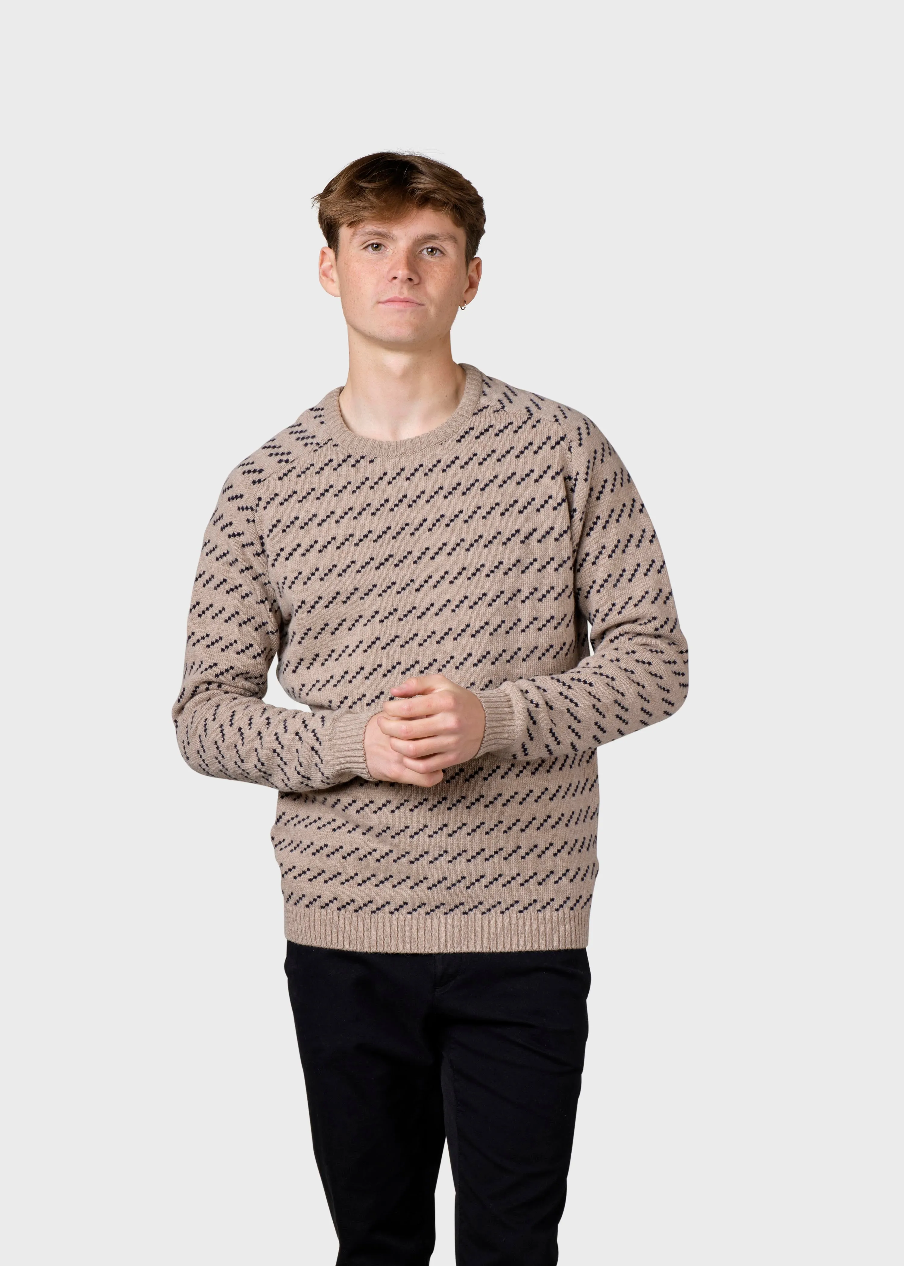 Geir knit  - Sand/navy