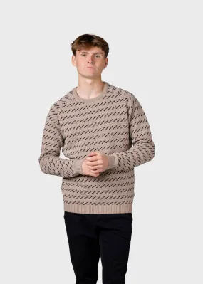 Geir knit  - Sand/navy