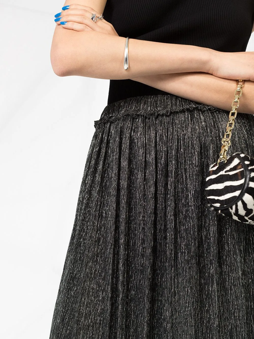 Isabel Marant Étoile Beatrice metallic midi skirt