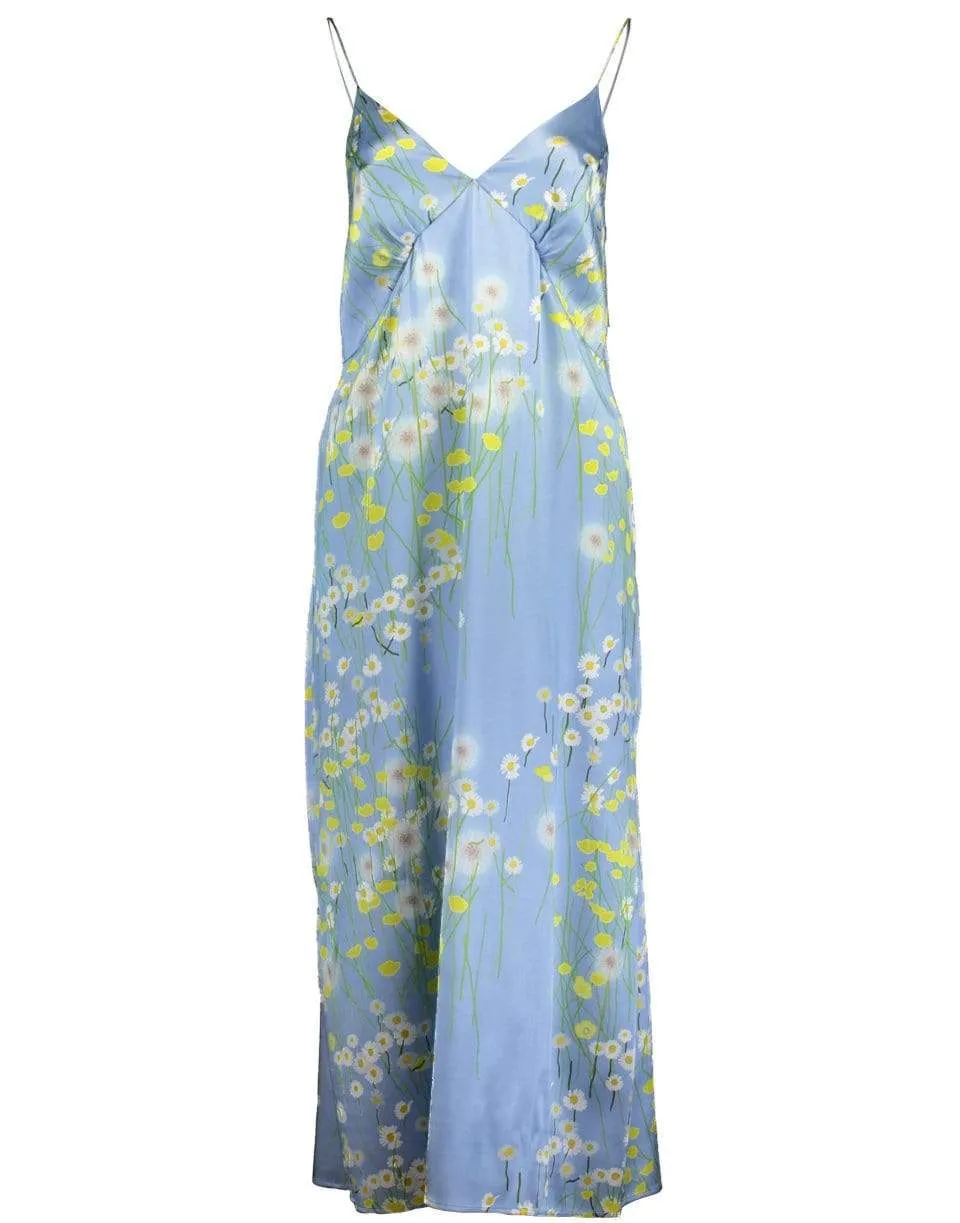 Jeanine Floral Silk Midi Slip Dress