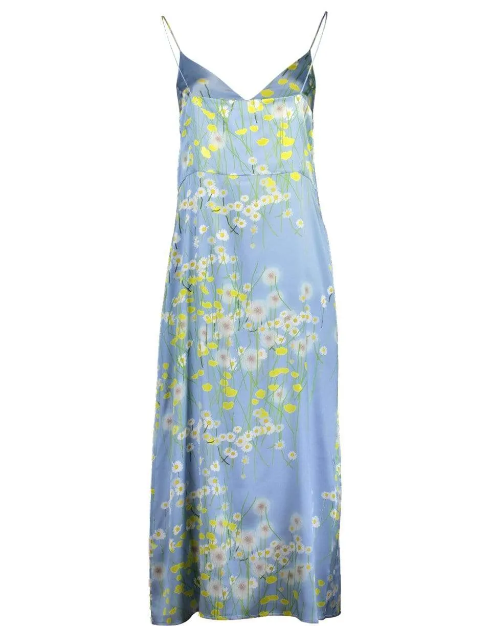 Jeanine Floral Silk Midi Slip Dress