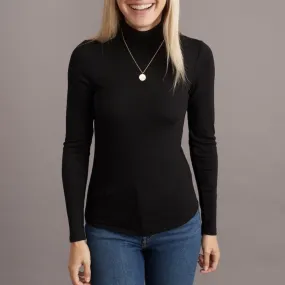 Lexi Rib Turtleneck - Black