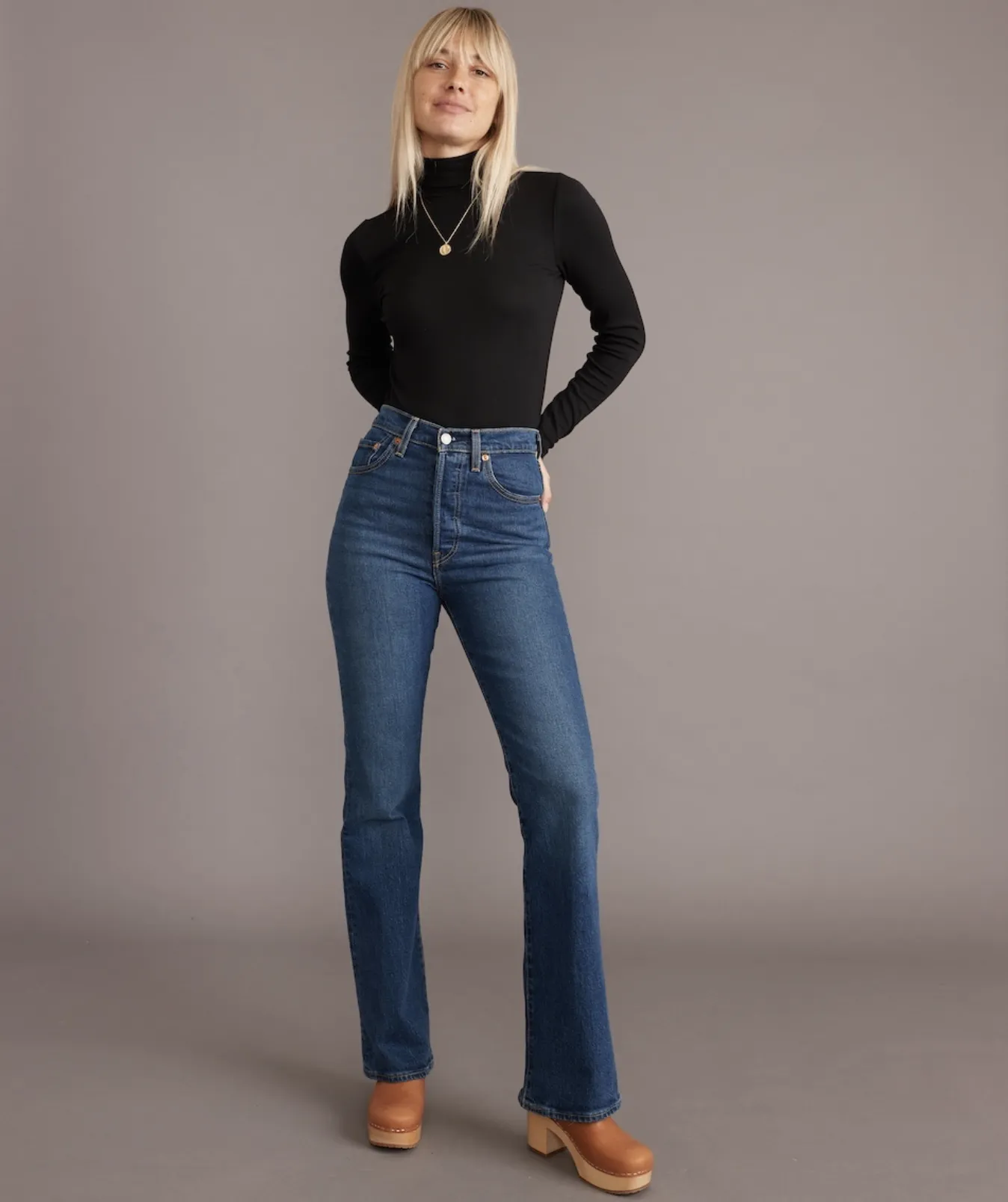 Lexi Rib Turtleneck - Black