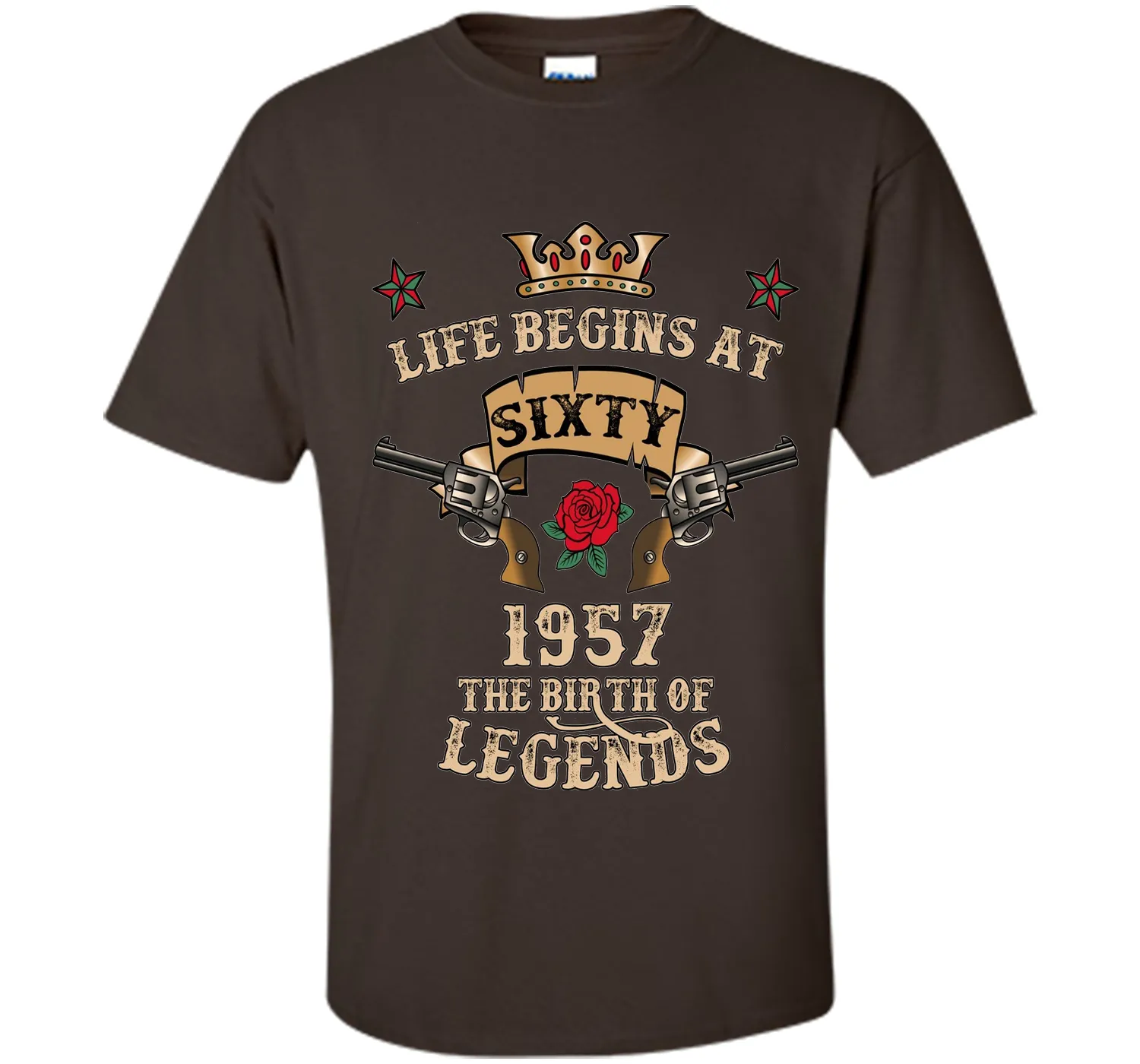 Life Begins At Sixty T-Shirt 1957 B-Day The Birth Of Legends t-shirt
