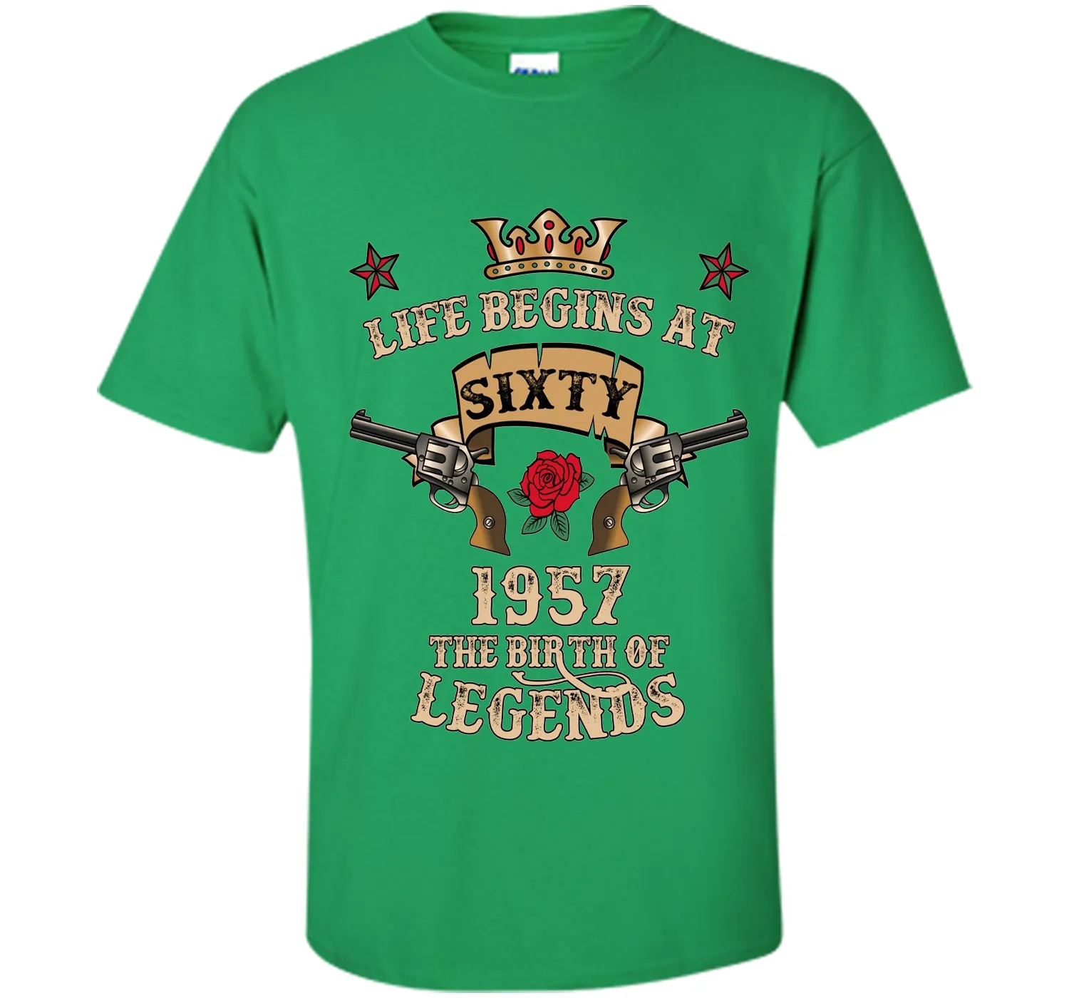 Life Begins At Sixty T-Shirt 1957 B-Day The Birth Of Legends t-shirt