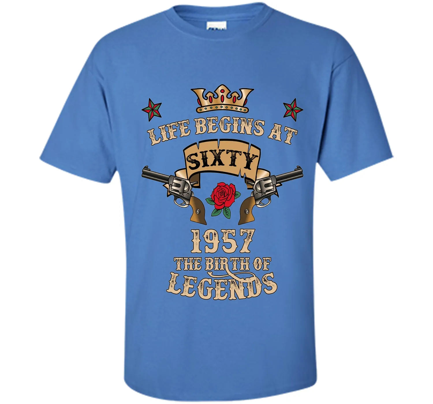 Life Begins At Sixty T-Shirt 1957 B-Day The Birth Of Legends t-shirt