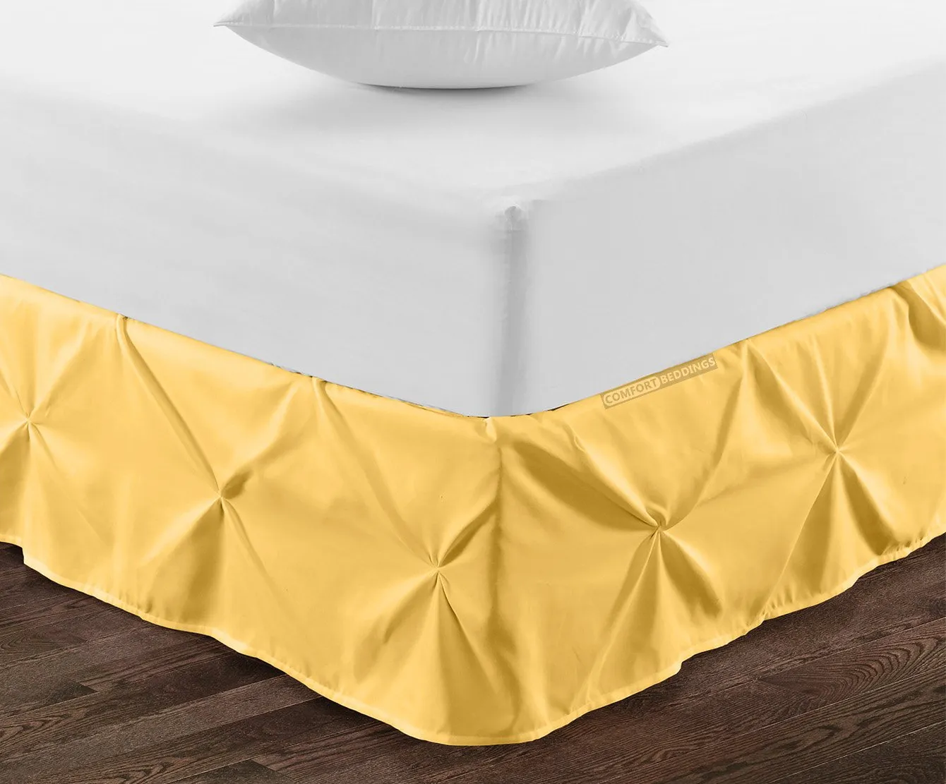 Luxury Golden Pinch Bed Skirt