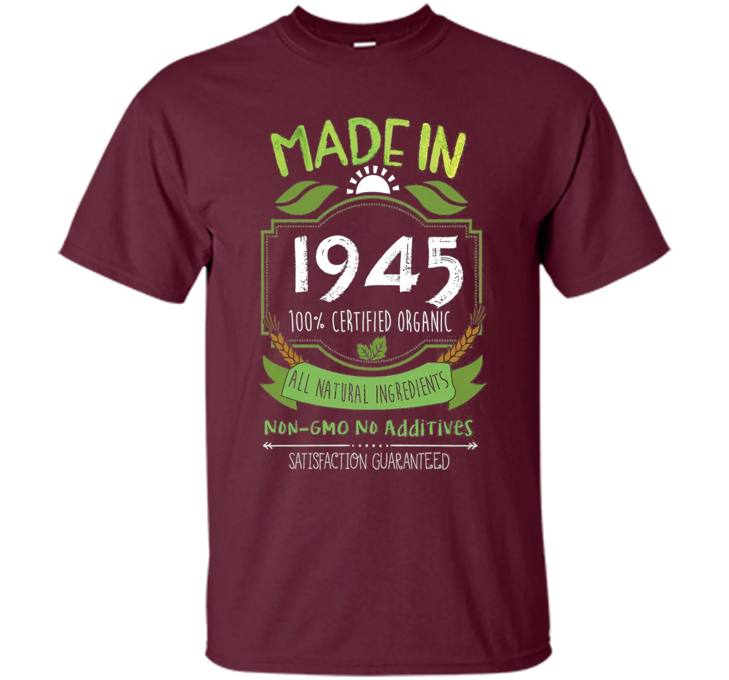 Made In 1945 Organic 71st Birthday 71 Years Old Gift T-Shirt