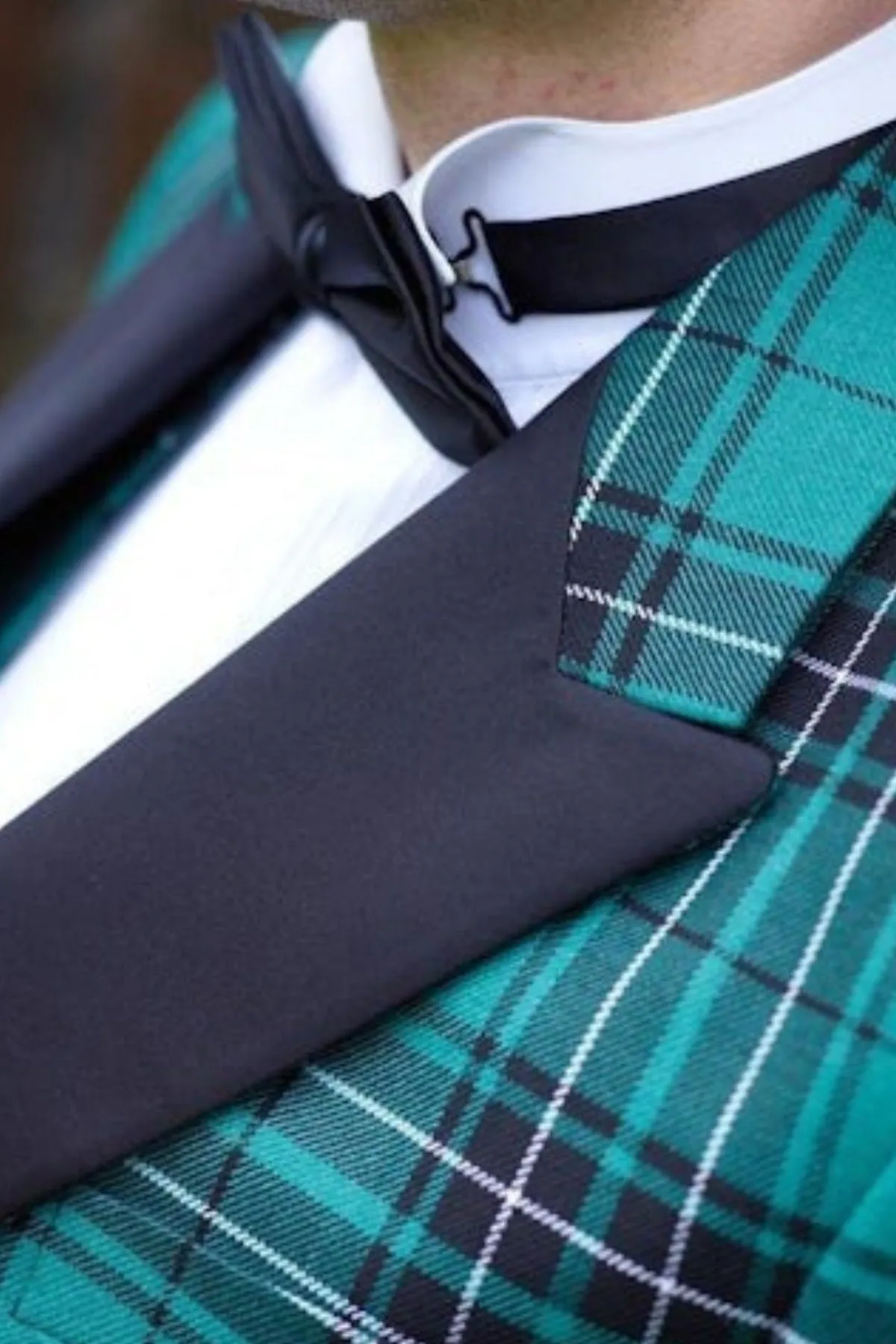 Men's Double Breasted Tartan Dinner Jacket