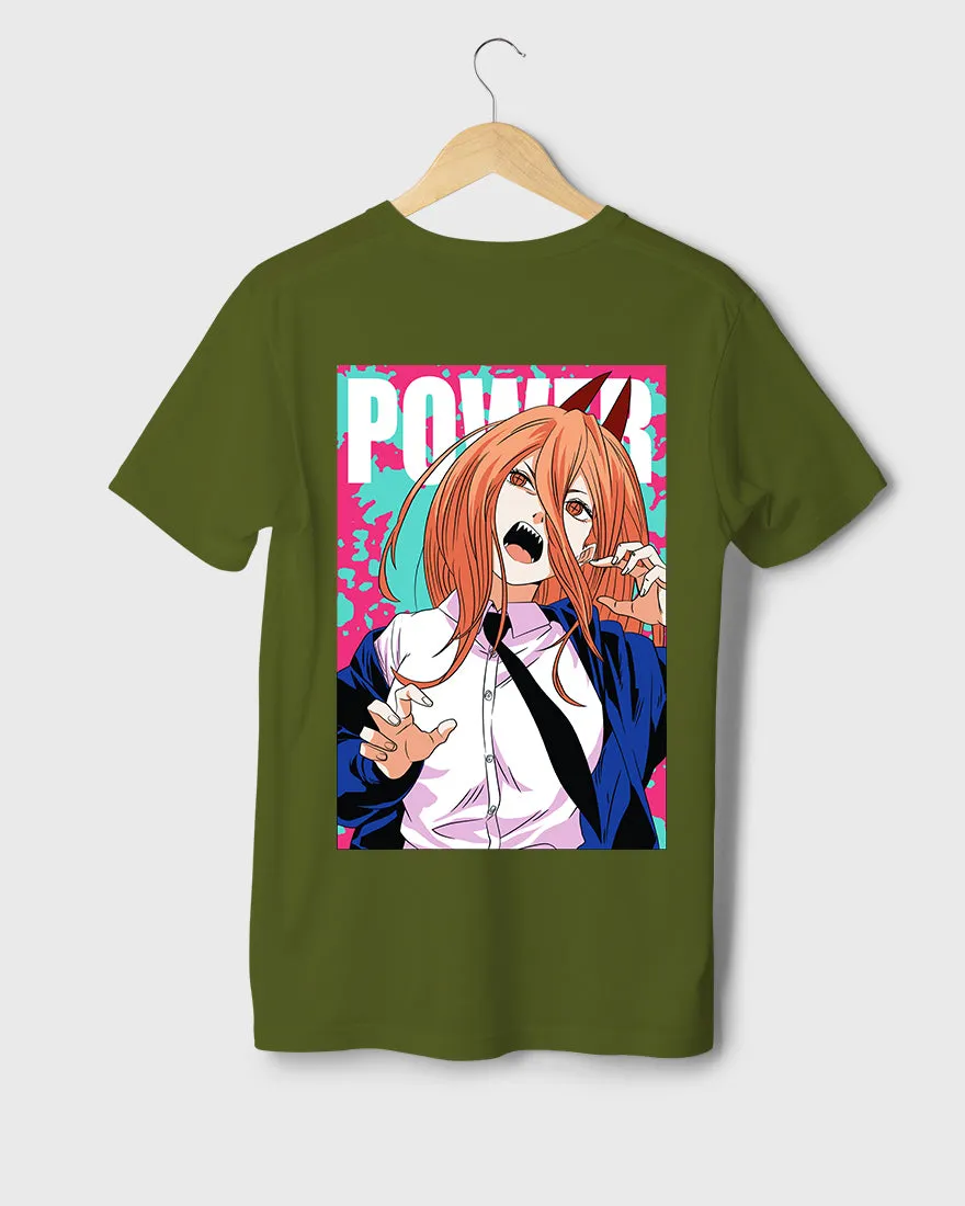 Mens Regular Tshirt Anime Chainsaw Man Makima Power