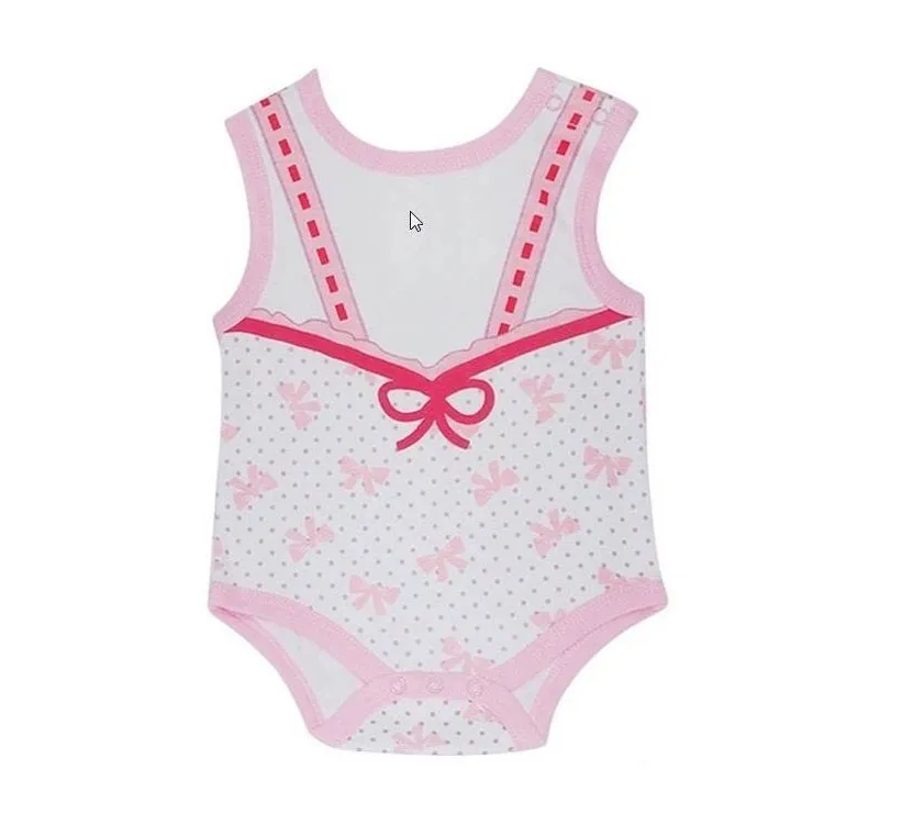 Mother's Choice Pink Bow Sleeveless Onesies