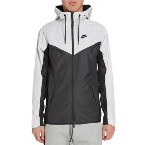 Nike Tech Hypermesh Windrunner Men's Full Zip Scuba Hoodie White-Black