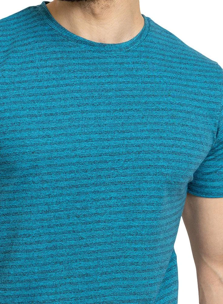 N.Striped Blue Striped Round T-shirt