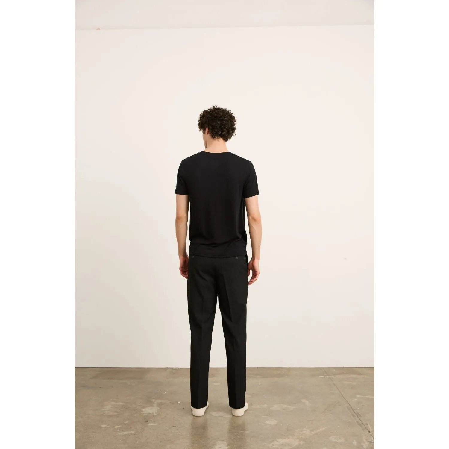 Paire Merino Wool-Blend T-Shirt Unisex (Black)