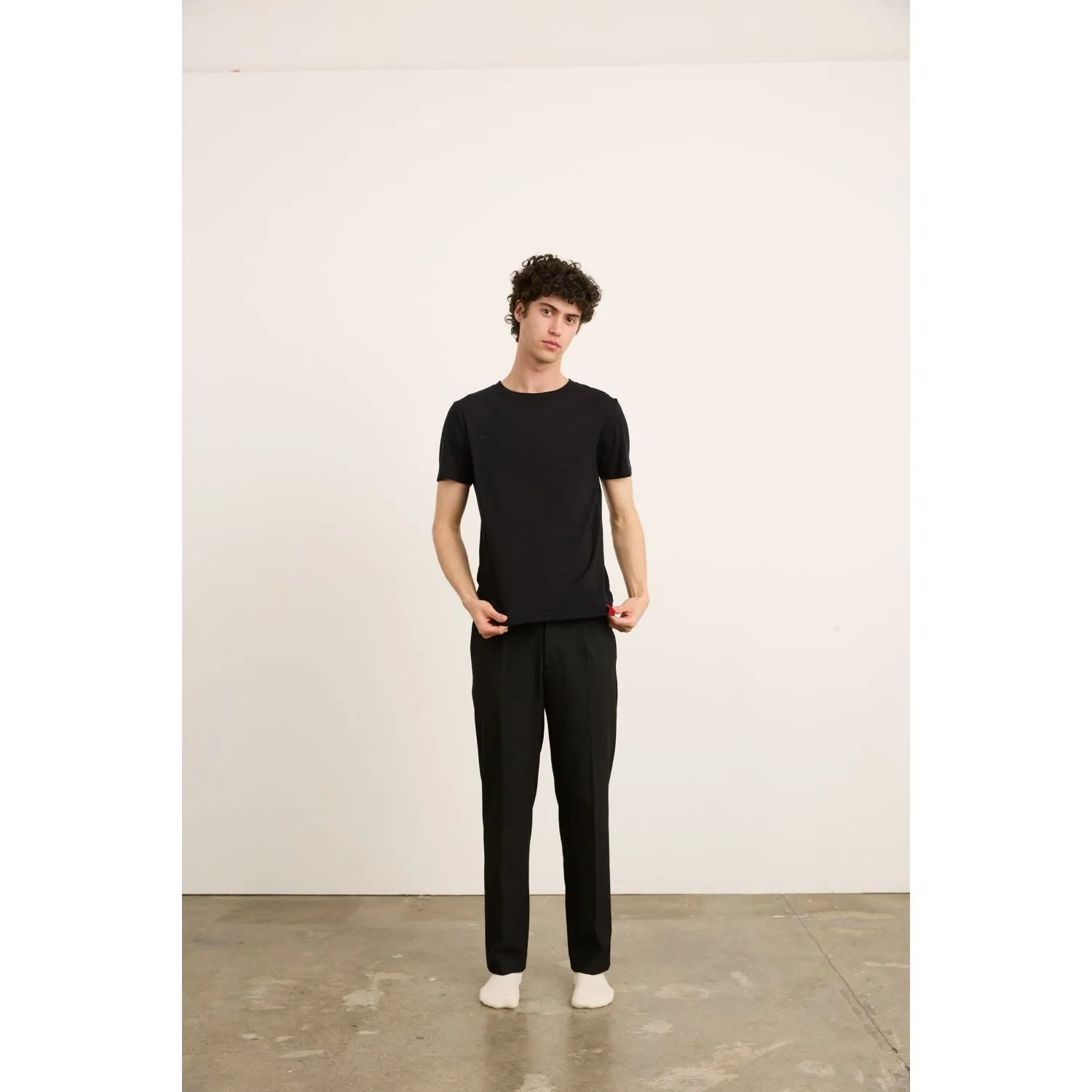 Paire Merino Wool-Blend T-Shirt Unisex (Black)