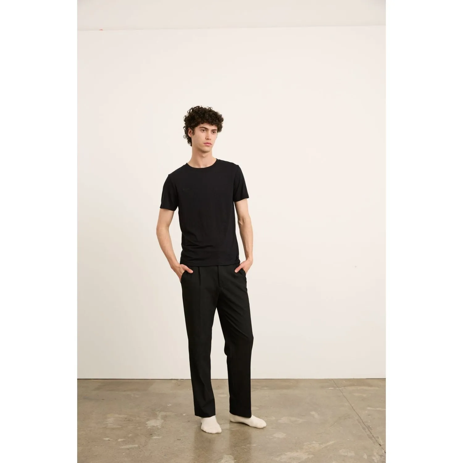 Paire Merino Wool-Blend T-Shirt Unisex (Black)